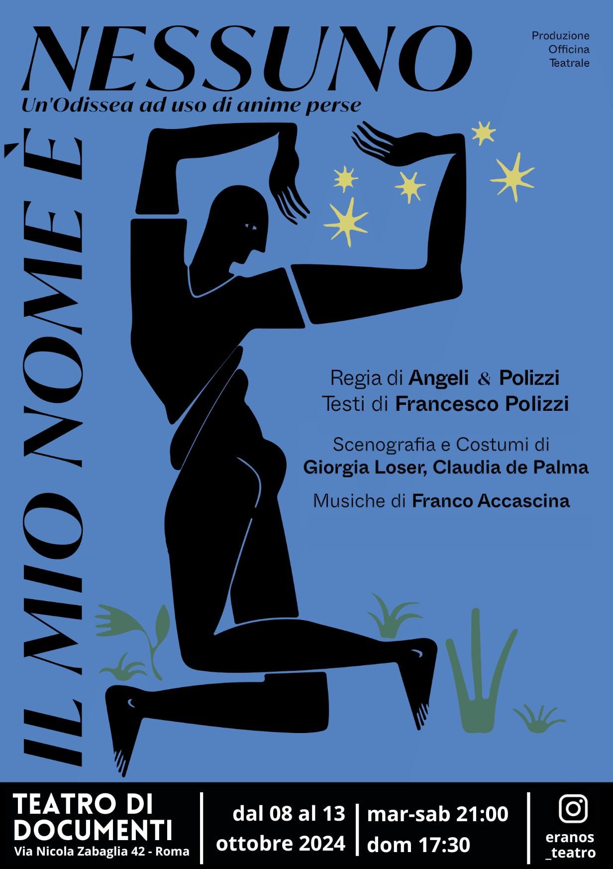 “Il mio nome è Nessuno” di Christian Angeli e Francesco Polizzi: in scena al Teatro di Documenti fino al 13 ottobre