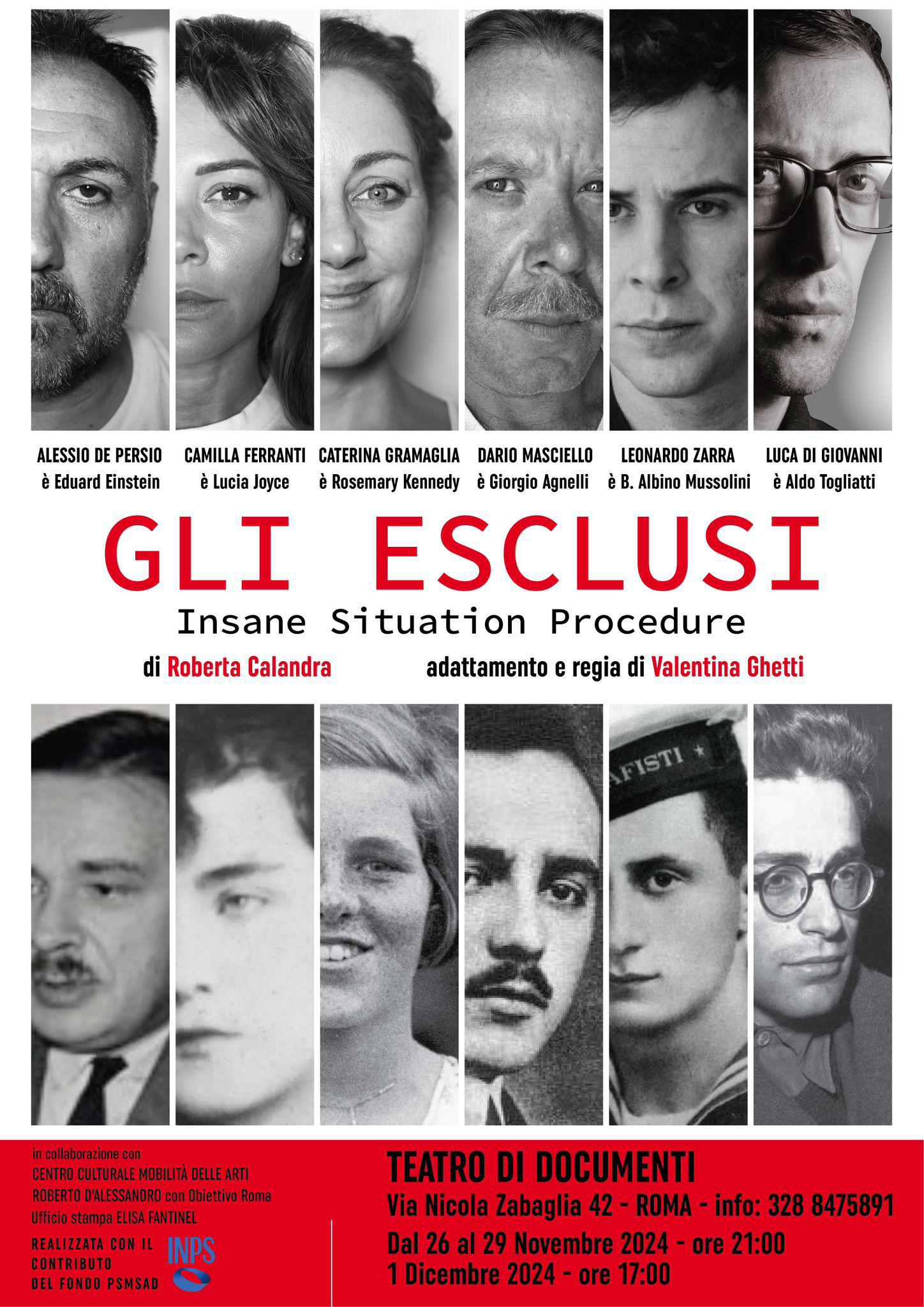 “Gli esclusi. Insane Situation Procedure” di Roberta Calandra al Teatro di Documenti dal 26 al 29 novembre e  l’1 dicembre